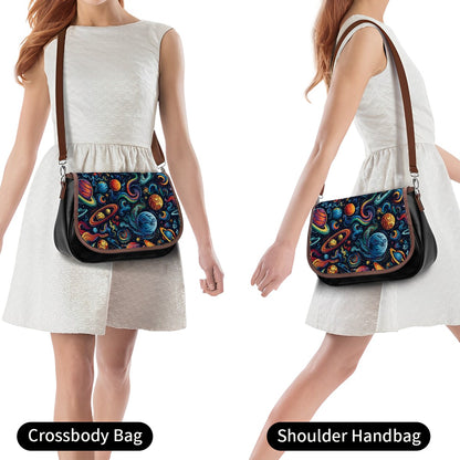 12 Galaxy / Outer Space Designs, Leather Shoulder Bag / Purse