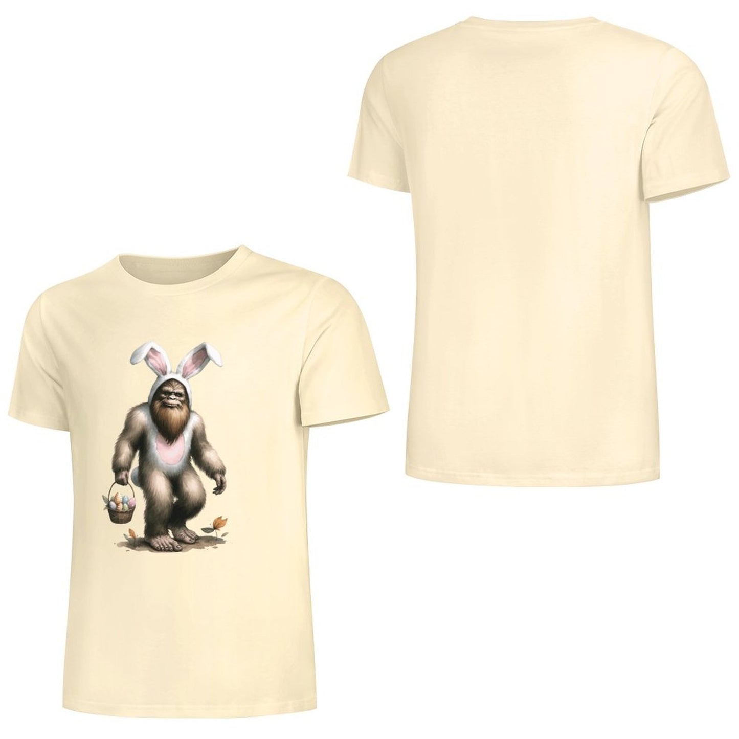Bigfoot - Sasquatch Easter Bunny Short Sleeve Cotton T-Shirt