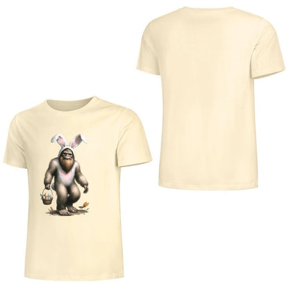 Bigfoot - Sasquatch Easter Bunny Short Sleeve Cotton T-Shirt