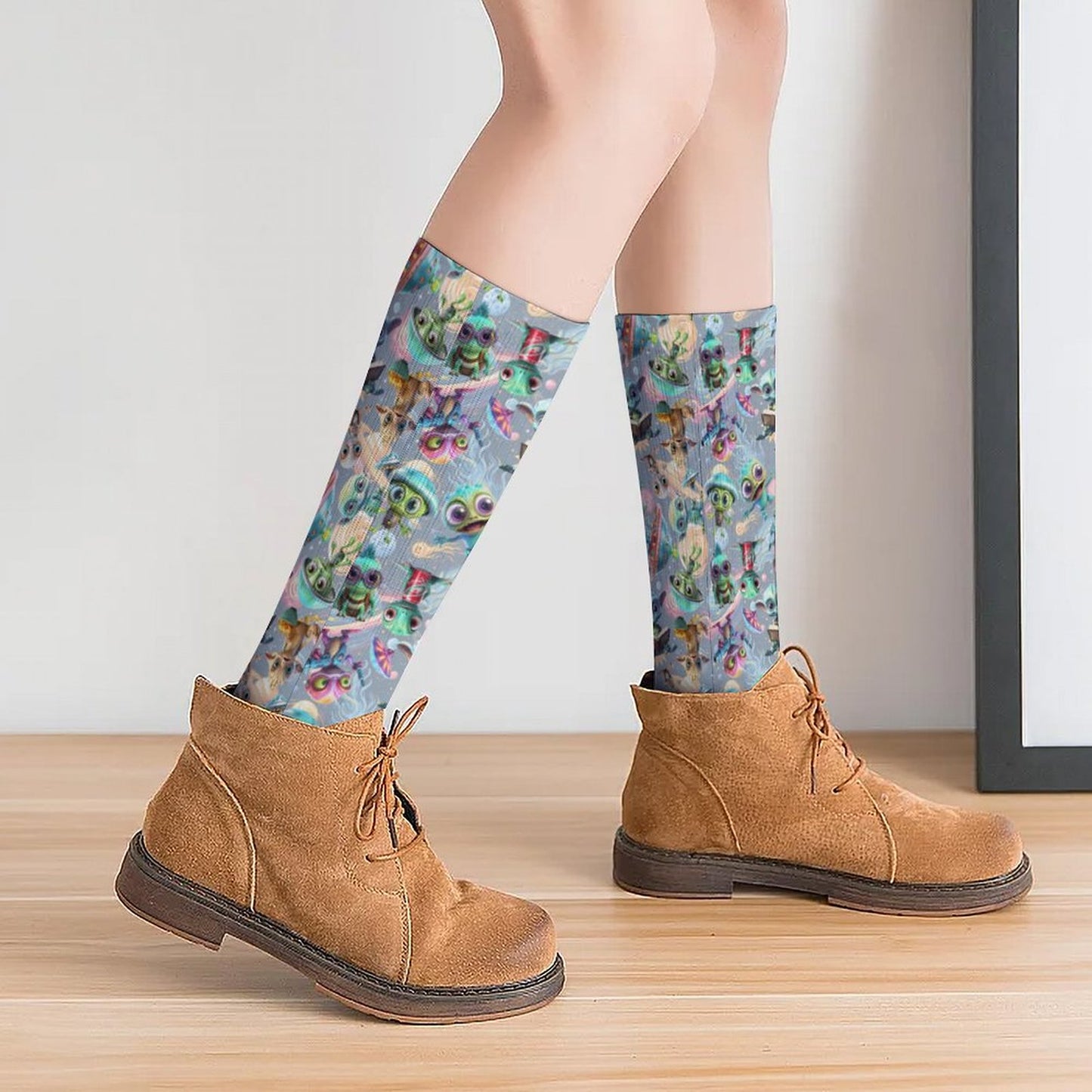 10 Animal Designs, 15.5 Inch Tube Socks