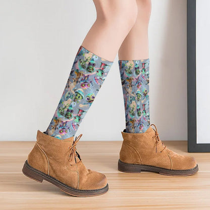 10 Animal Designs, 15.5 Inch Tube Socks