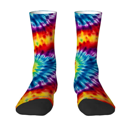 19 Tie Dye Designs, Polyester Crew Socks