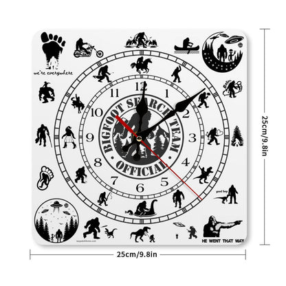 Sasquatch Bigfoot Square Wall Clock
