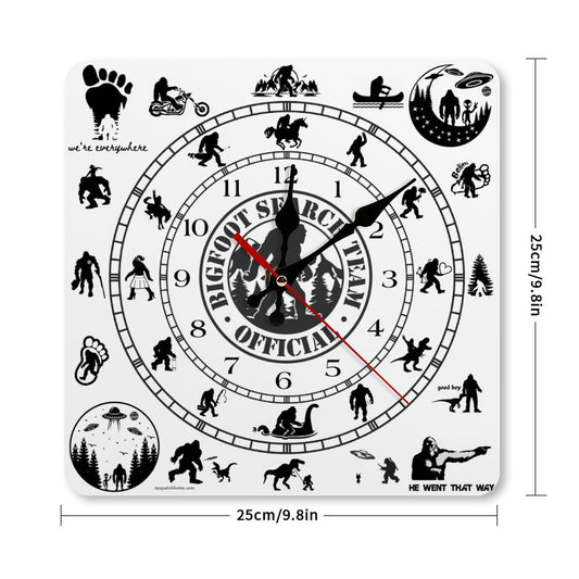 Sasquatch Bigfoot Square Wall Clock