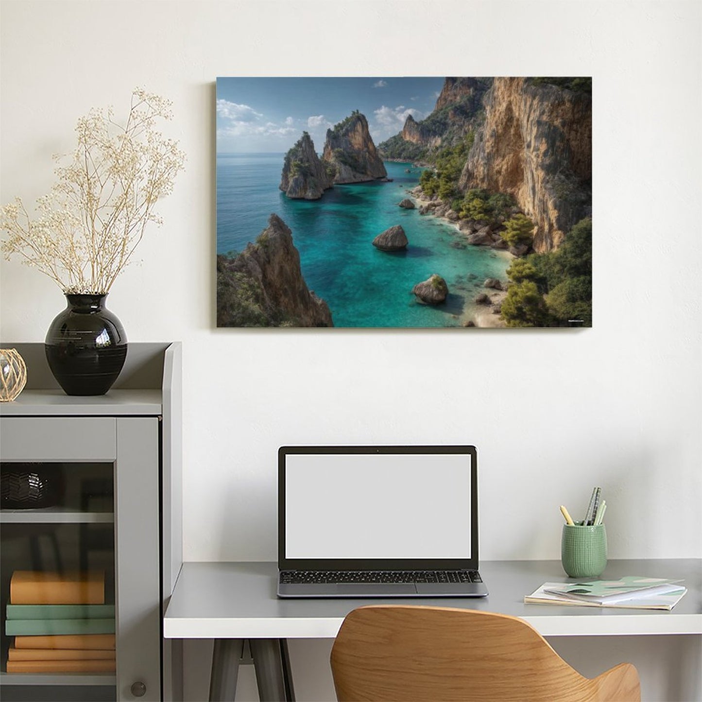 Tropical Dream, Vintage Framed Canvas Art - 2 Sizes – Made in the USA