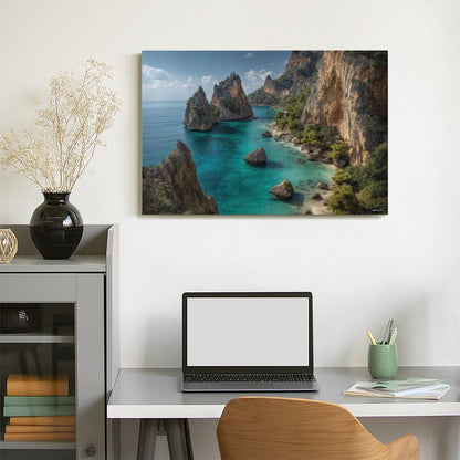 Tropical Dream, Vintage Framed Canvas Art - 2 Sizes – Made in the USA