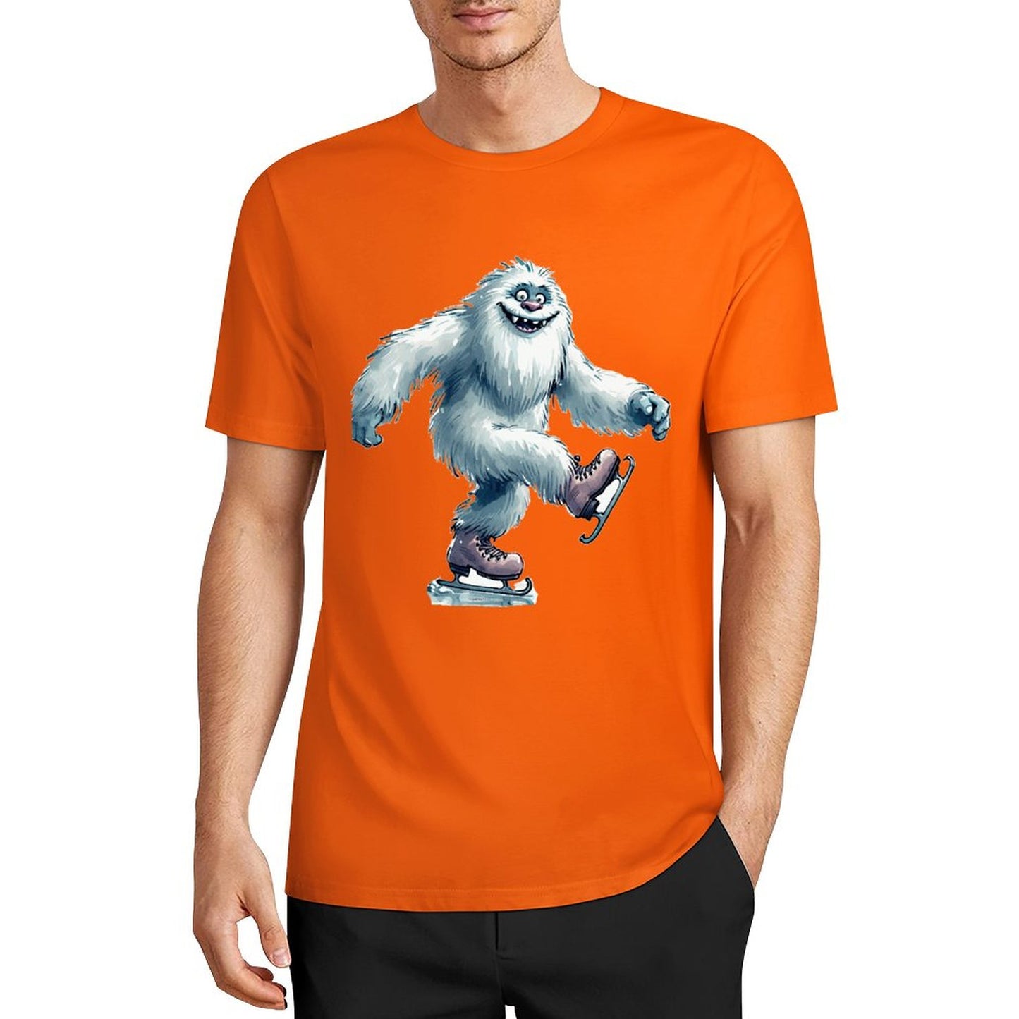 Bigfoot - Sasquatch Yeti Skate, Short Sleeve Cotton T-Shirt