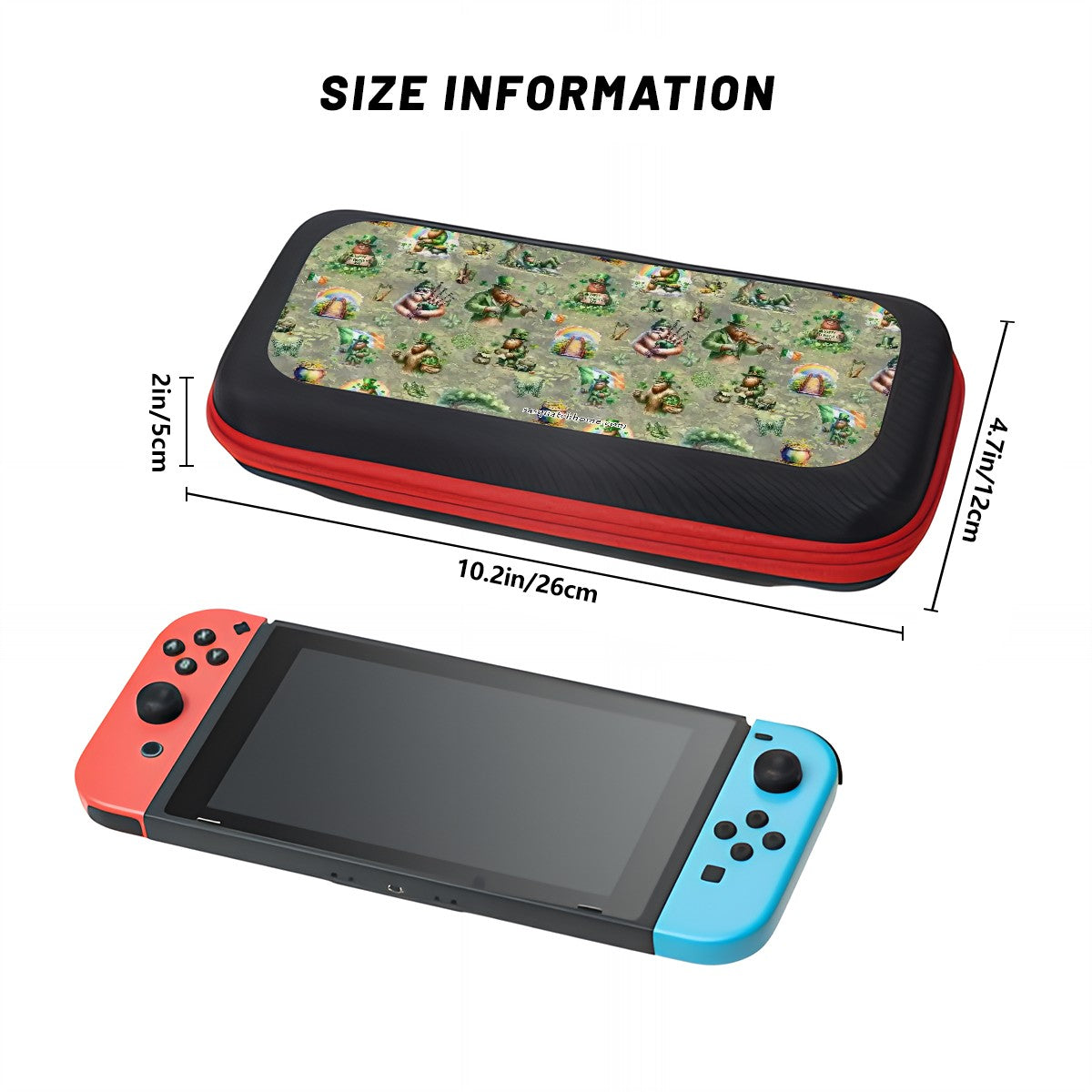 Lucky Sasquatch Nintendo Switch Case with Handle Sasquatch Leprechaun Bigfoot