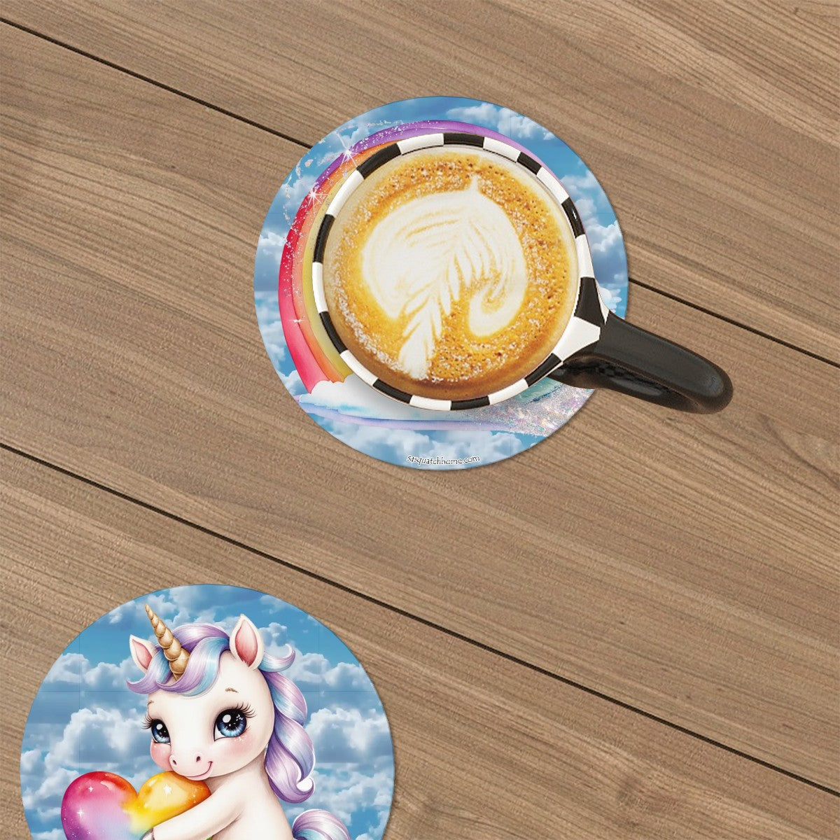 Unicorns Round Ceramic Coasters Set of 6