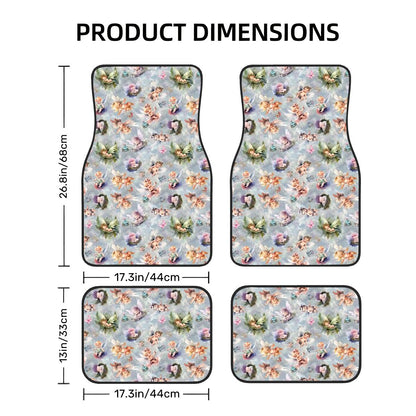 6 Fairy Designs, 4 Piece Auto Floor Mats