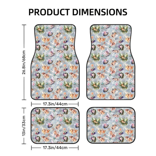 6 Fairy Designs, 4 Piece Auto Floor Mats