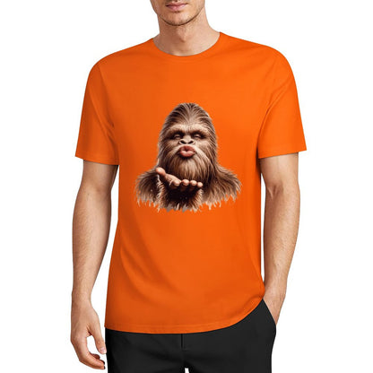 Bigfoot - Sasquatch Blow Kiss Short Sleeve Cotton T-Shirt