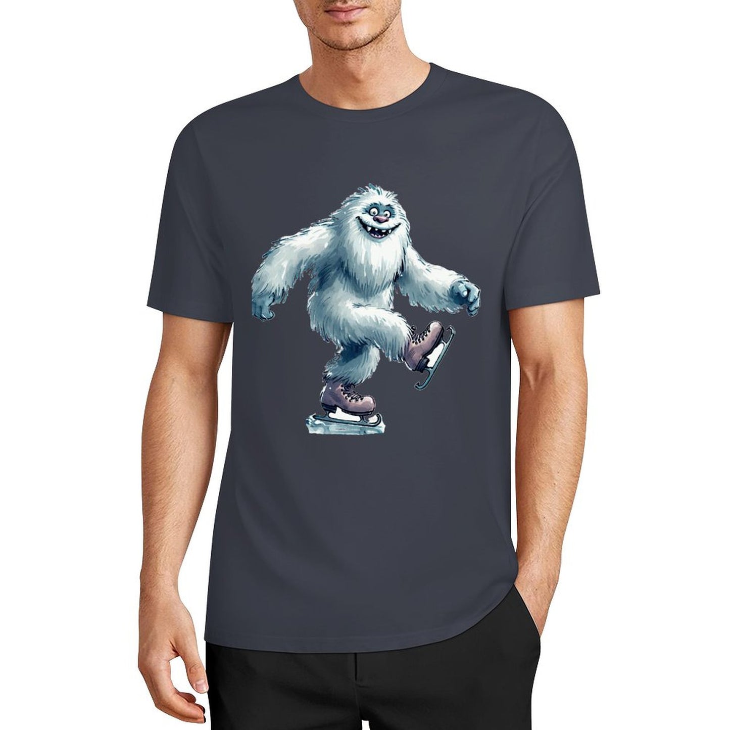 Bigfoot - Sasquatch Yeti Skate, Short Sleeve Cotton T-Shirt