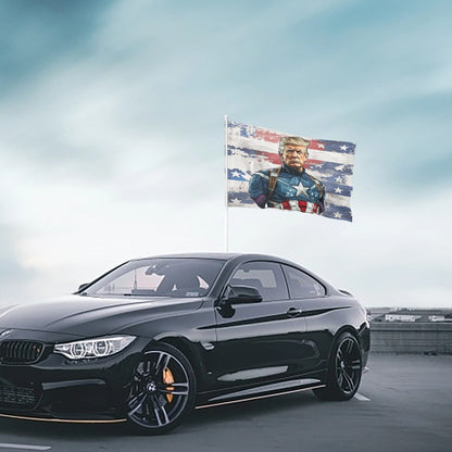 Captain trump Car Flag