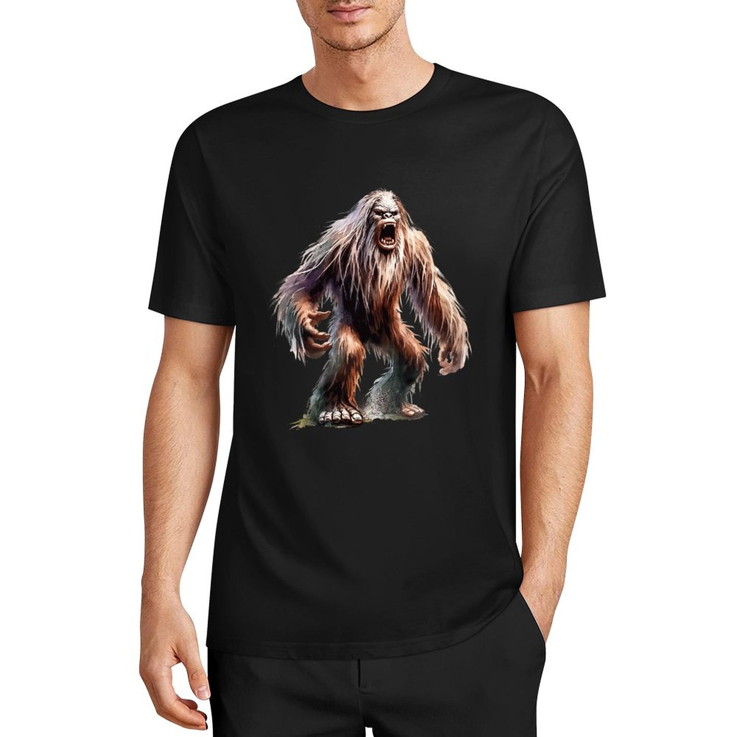 Bigfoot - Sasquatch Scary Short Sleeve Cotton T-Shirt
