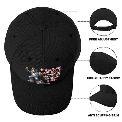 “Sarcastic Sasquatch” Series Polyester Baseball Caps – “Autocorrect still thinks…”