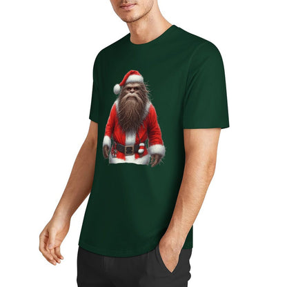 Bigfoot - Sasquatch Santa Short Sleeve Cotton T-Shirt