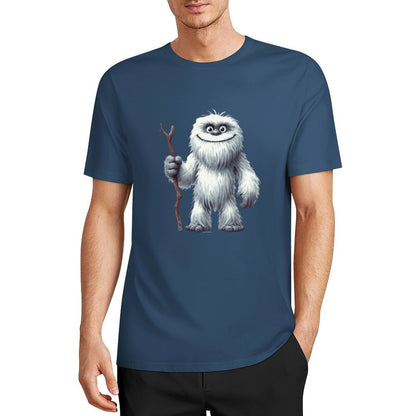 Bigfoot - Sasquatch Yeti Stick Short Sleeve Cotton T-Shirt