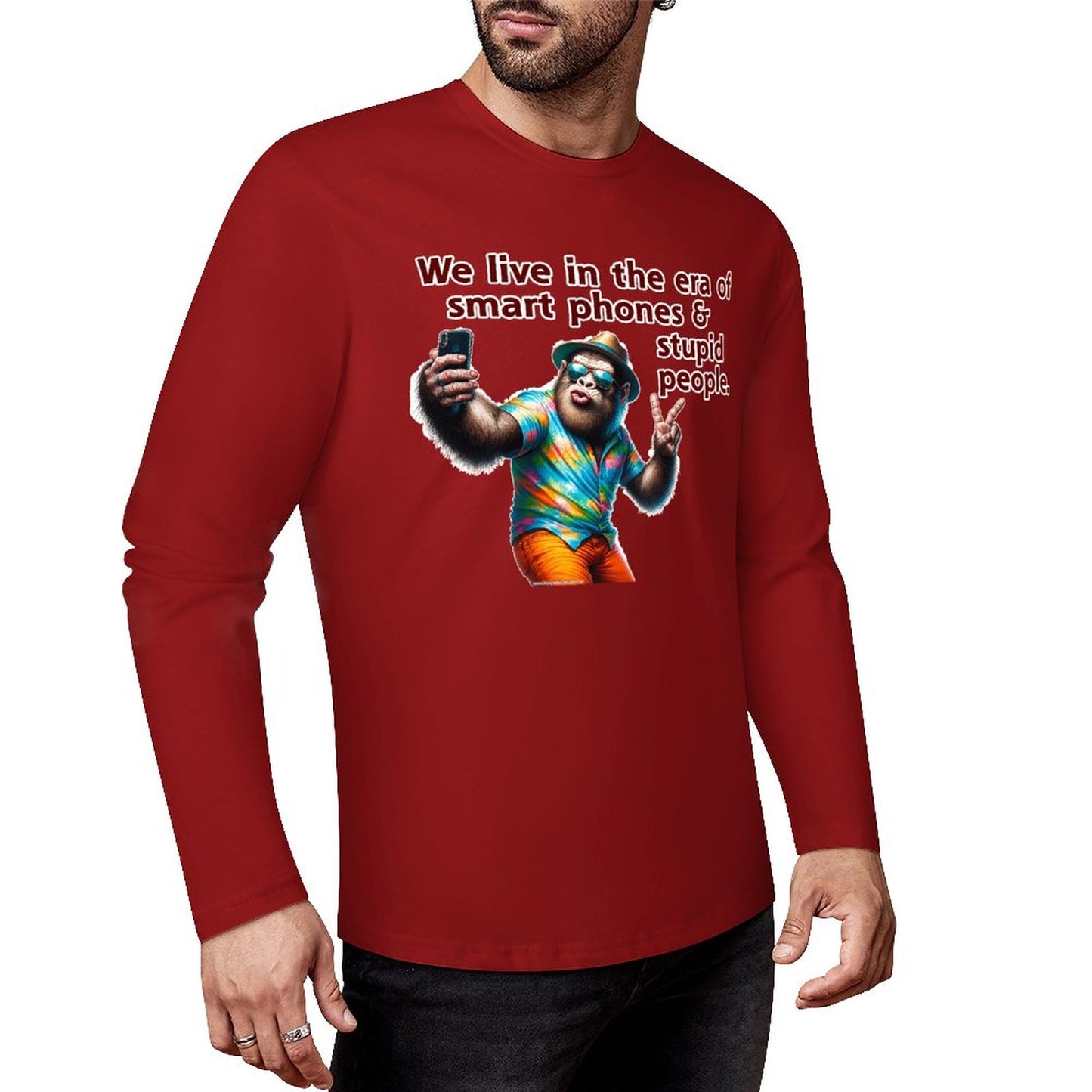 Bigfoot / Sasquatch "We Live in an Era...", Cotton Unisex Long Sleeve T-shirt