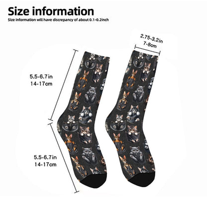 Kitties in Pockets, Children’s Polyester Socks