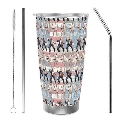 Donald Trump, MAGA Themed 20 oz Travel Coffee Mug w/ Straw & Brush Options