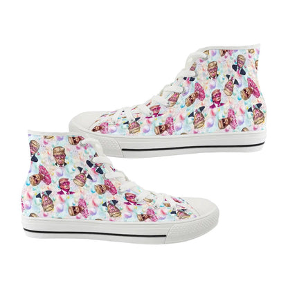 20 Donald Trump Designs, Women's High Top Canvas Shoes