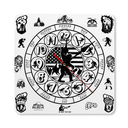 Bigfoot Sasquatch Square Wall Clock