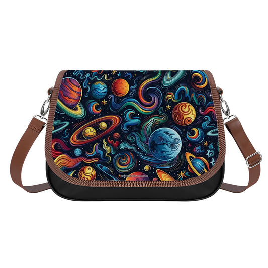 12 Galaxy / Outer Space Designs, Leather Shoulder Bag / Purse