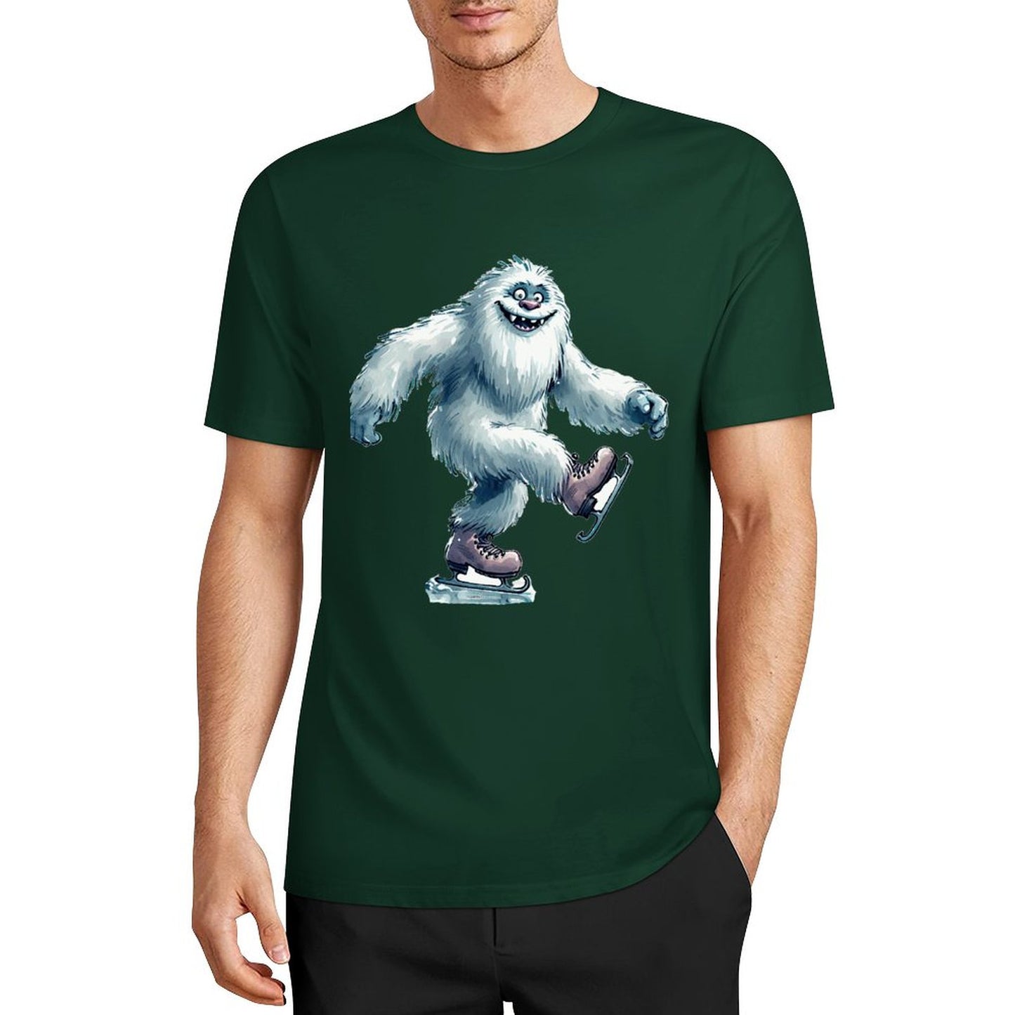 Bigfoot - Sasquatch Yeti Skate, Short Sleeve Cotton T-Shirt