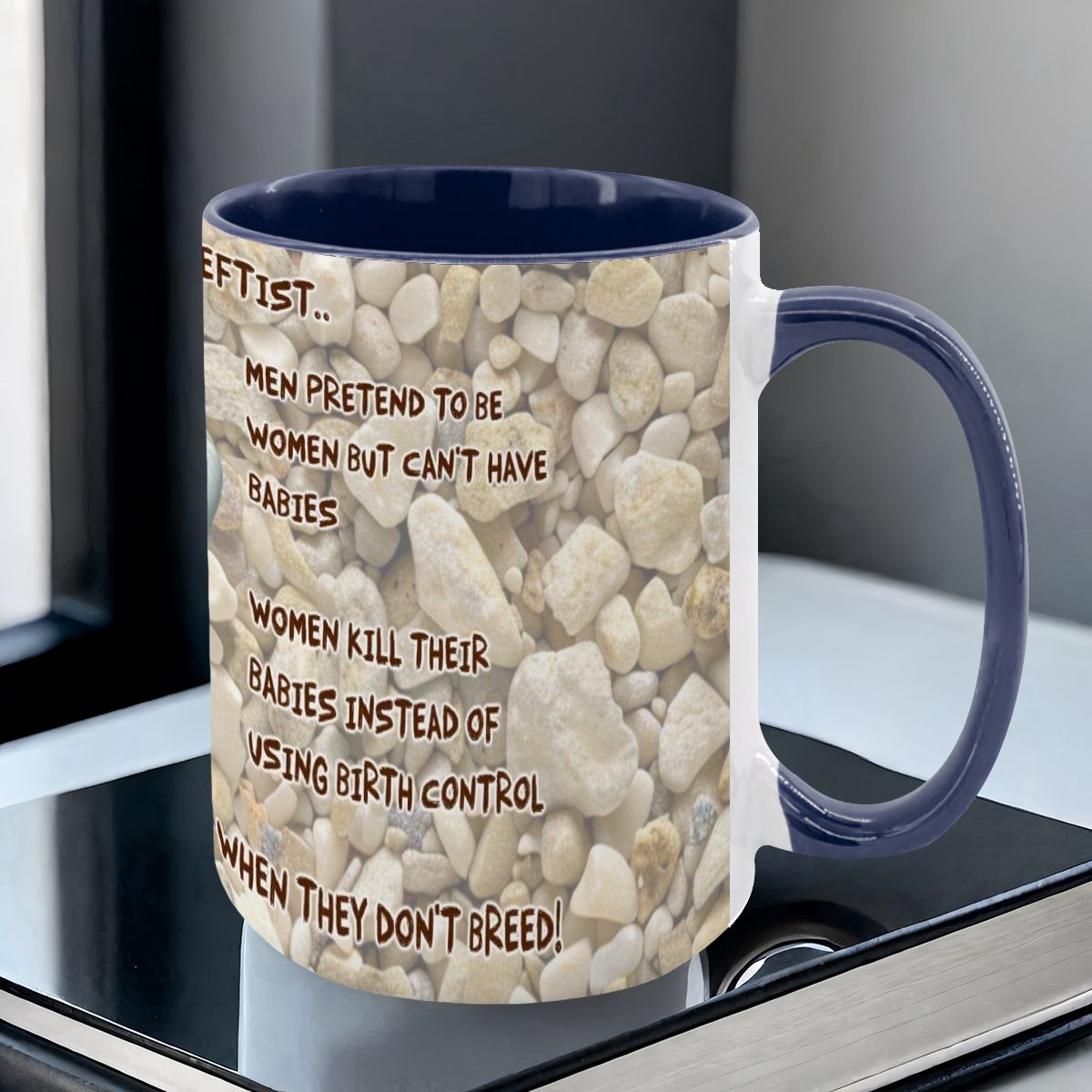 Sarcastic Sasquatch "The leftist..", Large 15 Ounce Colorful Mugs – Made In USA