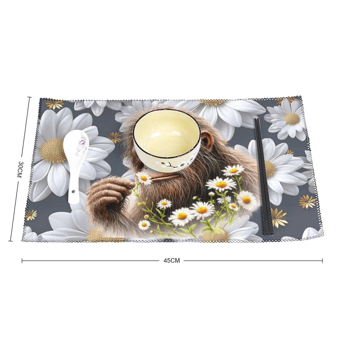 Sasquatch "Smell the Flowers" Placemat Set of 4