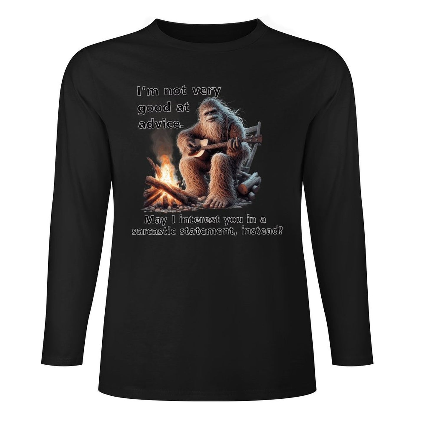 Bigfoot - Sasquatch "I'm not very good..",  Cotton Unisex Long Sleeve T-shirt