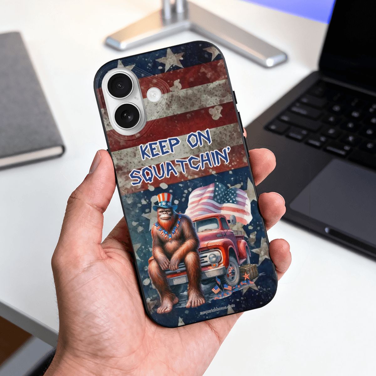 Bigfoot / Sasquatch "Keep on Squatchin'" iPhone 17 Thermoplastic Polyurethane Phone Case