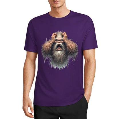 Bigfoot - Sasquatch Frustrated Short Sleeve Cotton T-Shirt