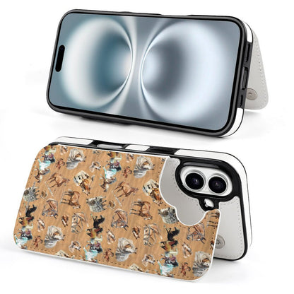 10 Alien Designs, iPhone 16 Faux Leather Wallet Case