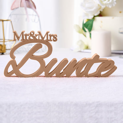 z Personalized 3D Print With Your Last Name, Mr & Mrs Family Name Wedding Decor Gifts