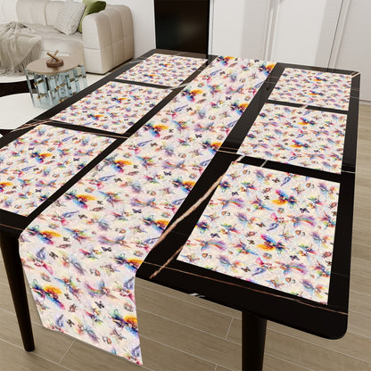 6 Fairy Designs, Table Runner Placemat Set 7 Pieces