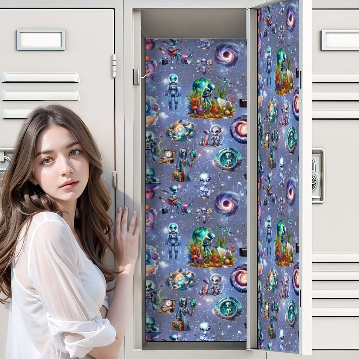 Exclusive Amazing Designs, School, Magnetic Locker Wallpaper 2 pcs