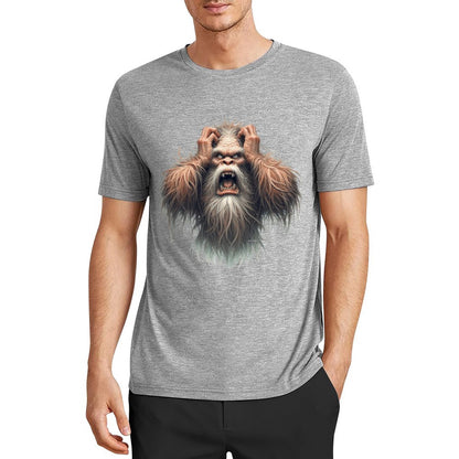 Bigfoot - Sasquatch Frustrated Short Sleeve Cotton T-Shirt