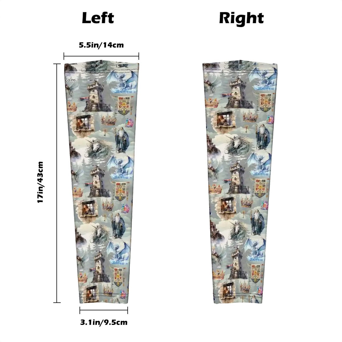 Fantasy + Designs, Sun Protection Arm Sleeves - 20 Designs, Dragons, Smurfs, Zombies