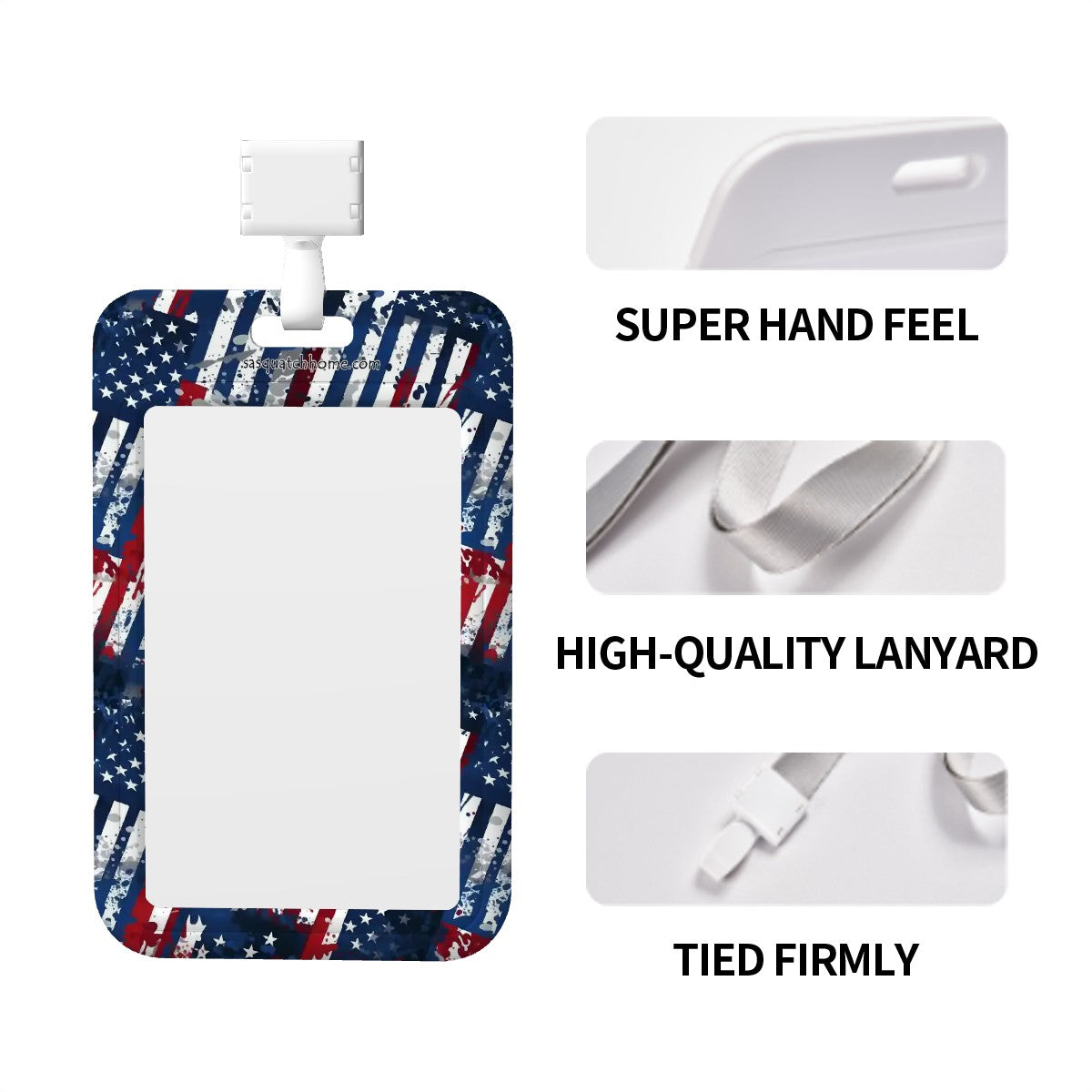 Bigfoot Sasquatch Coast Guard - Durable Double Sided Badge Holder