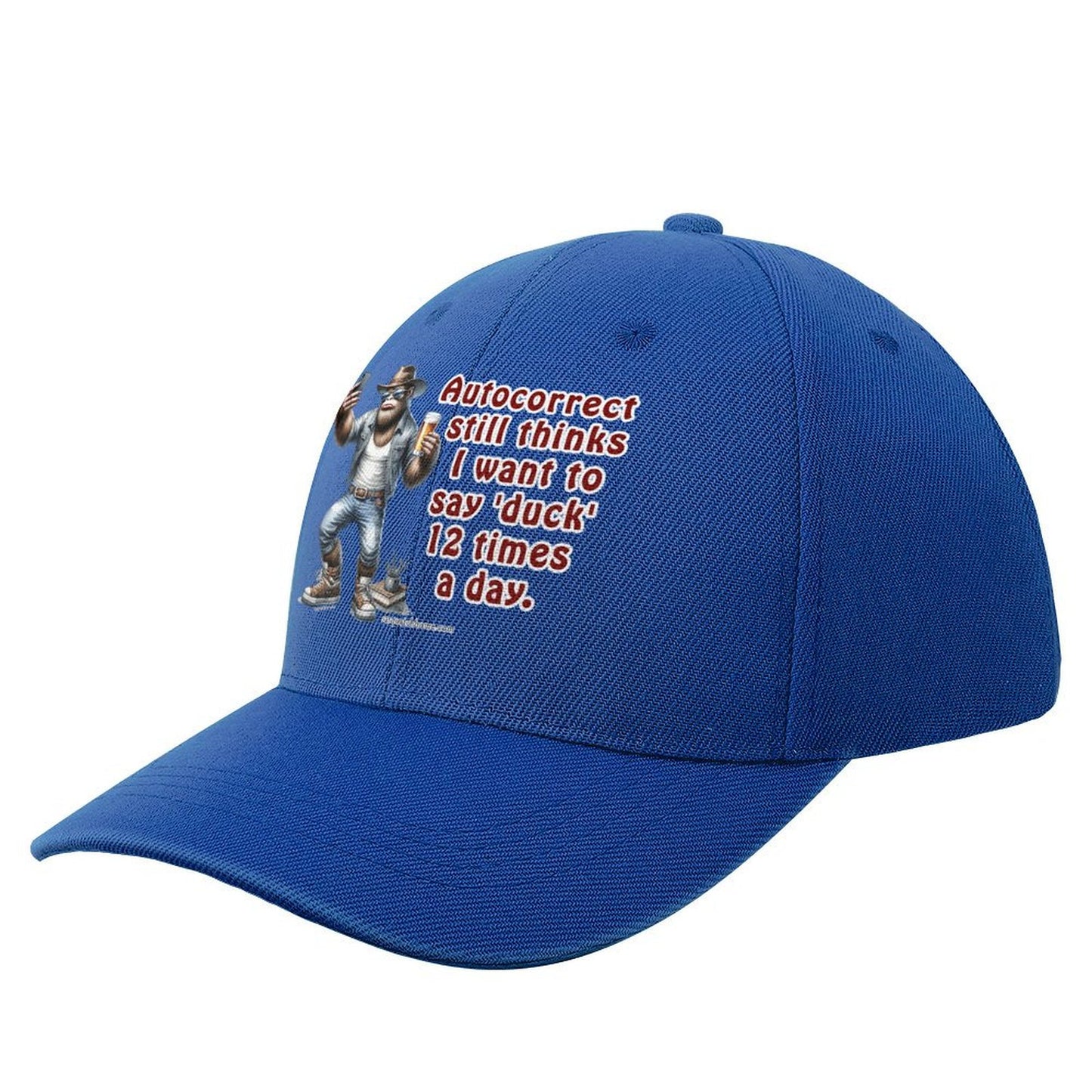 “Sarcastic Sasquatch” Series Polyester Baseball Caps – “Autocorrect still thinks…”