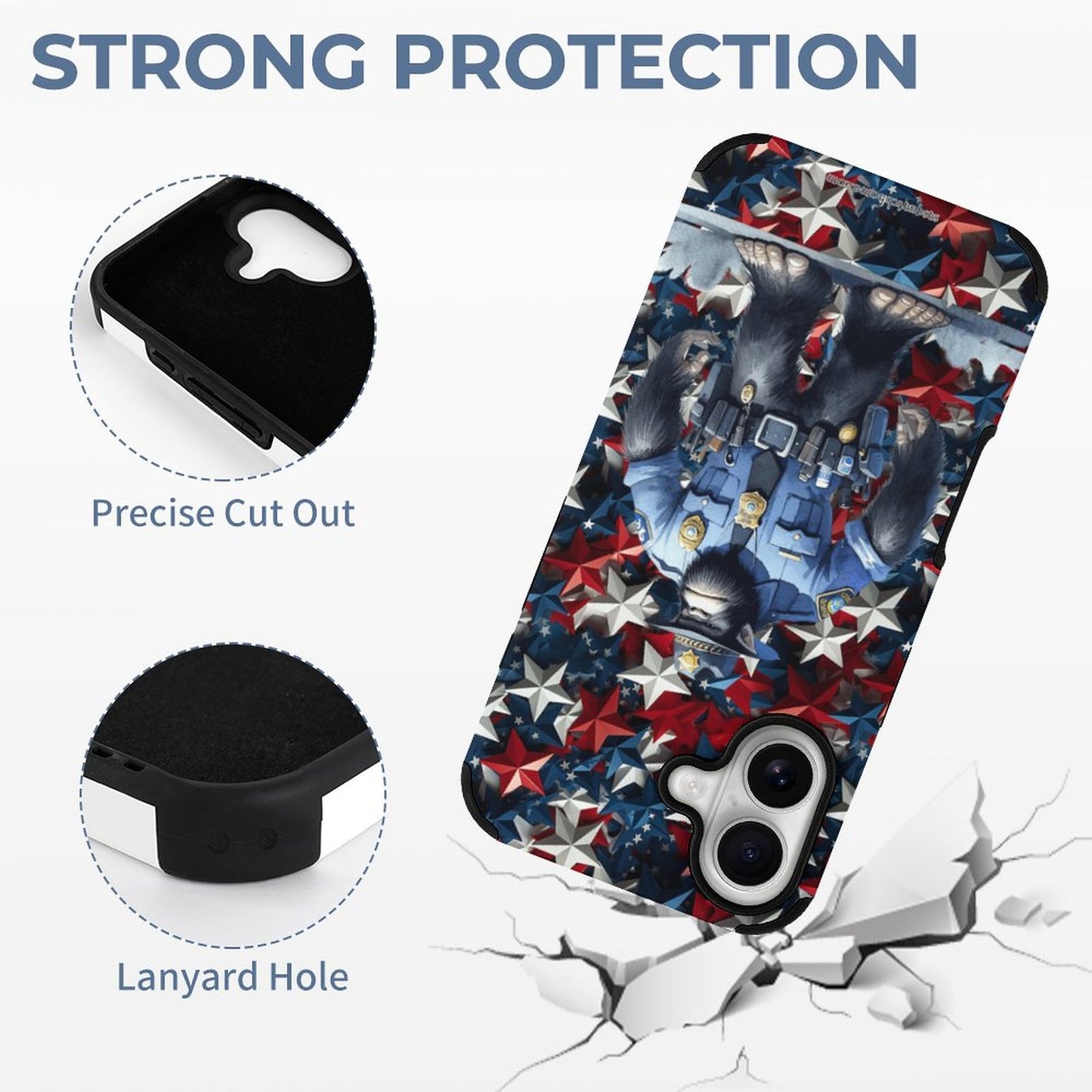 Bigfoot / Sasquatch Police Officer, Microfiber iPhone 16 Cases