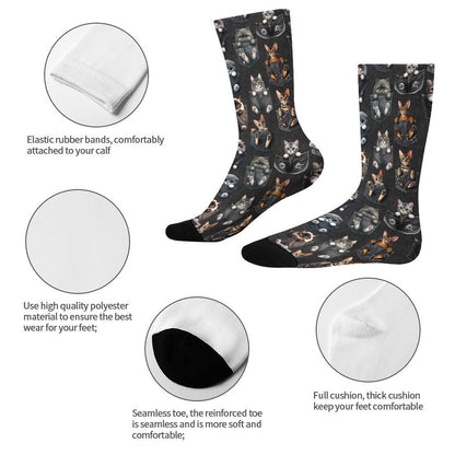 Kitties in Pockets, Children’s Polyester Socks