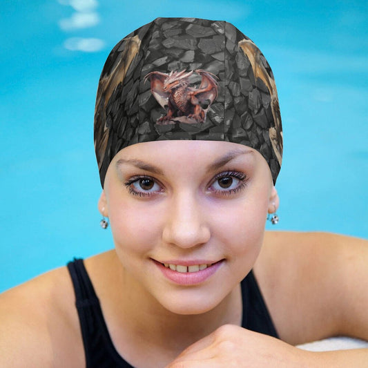 Dragon, Adult Swimming Cap