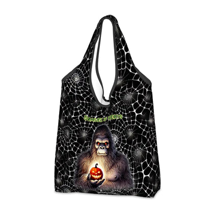 Bigfoot / Sasquatch Halloween Bag, Reusable Folding Bag
