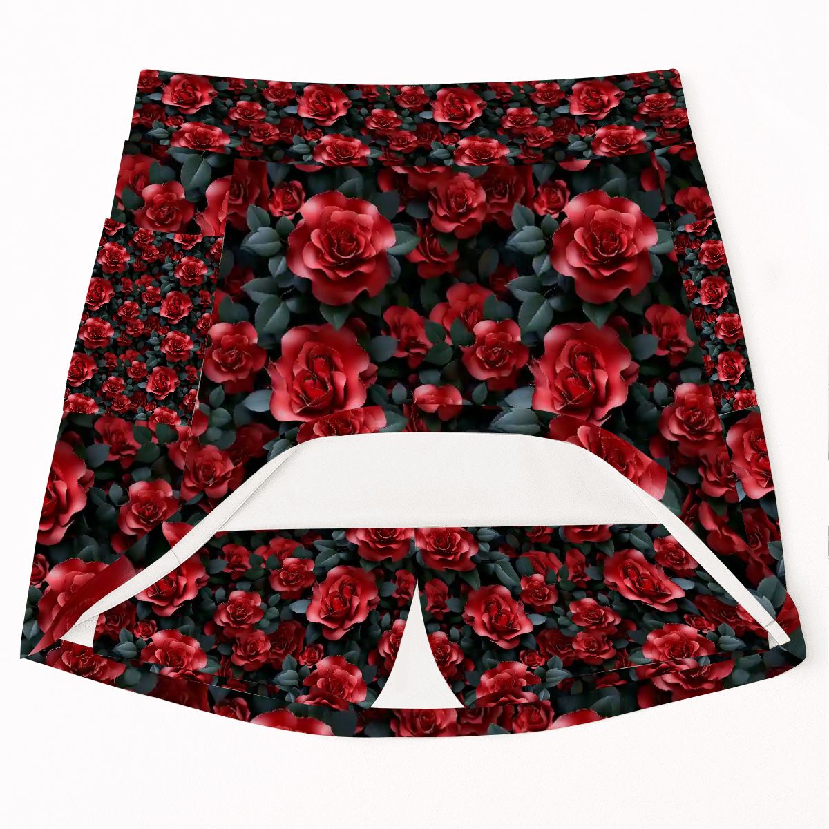 10 Flower Designs, Women’s Milk Silk Sports Skorts with Pockets