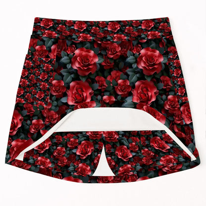 10 Flower Designs, Women’s Milk Silk Sports Skorts with Pockets