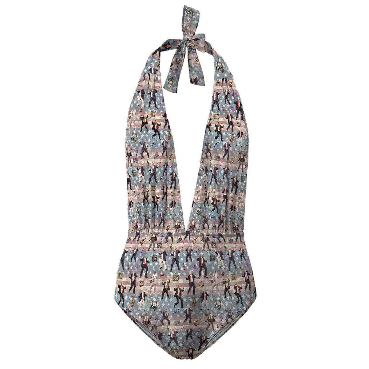 20 Donald Trump Designs, Women’s Deep V One Piece Swimsuit