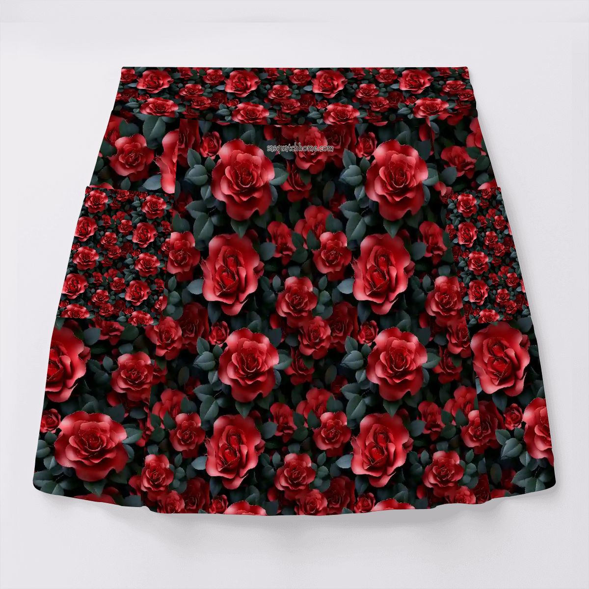 10 Flower Designs, Women’s Milk Silk Sports Skorts with Pockets